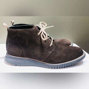 Cole Haan 2.zerogrand Chukka Boot US 9.5 Brown Embossed Suede Men EUC Shoe Boot